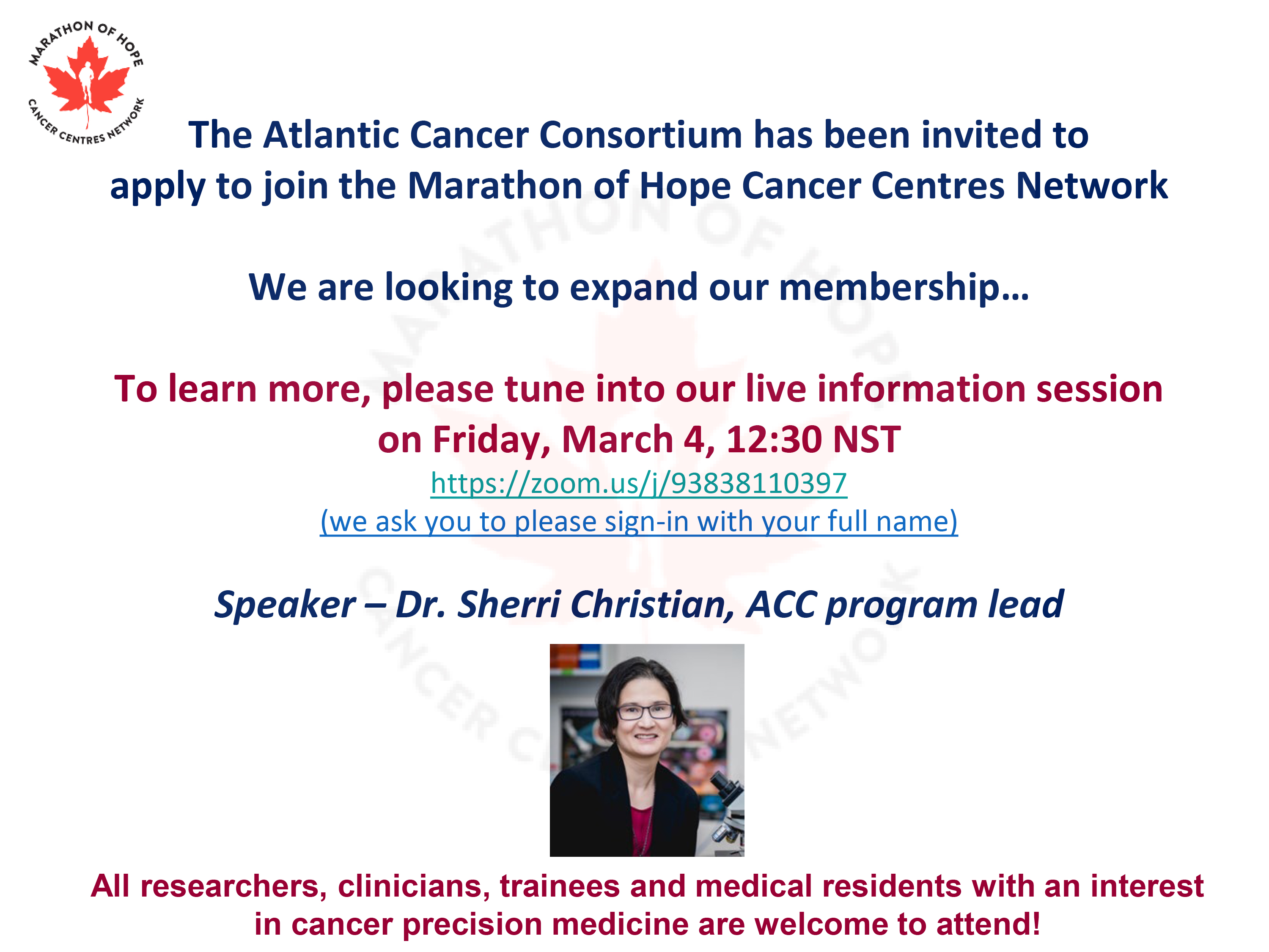 Please Join Us! ACC Designation Information Session