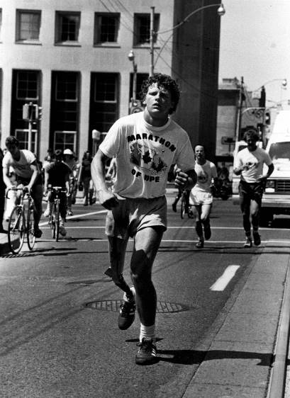 Terry Fox in Toronto during his Marathon of Hope. Photos courtesy of Gail Harvey and The Terry Fox Foundation